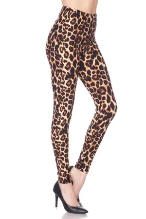 Leopard Print Leggings - Plus