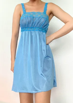 80's Blue Babydoll Slip (S)