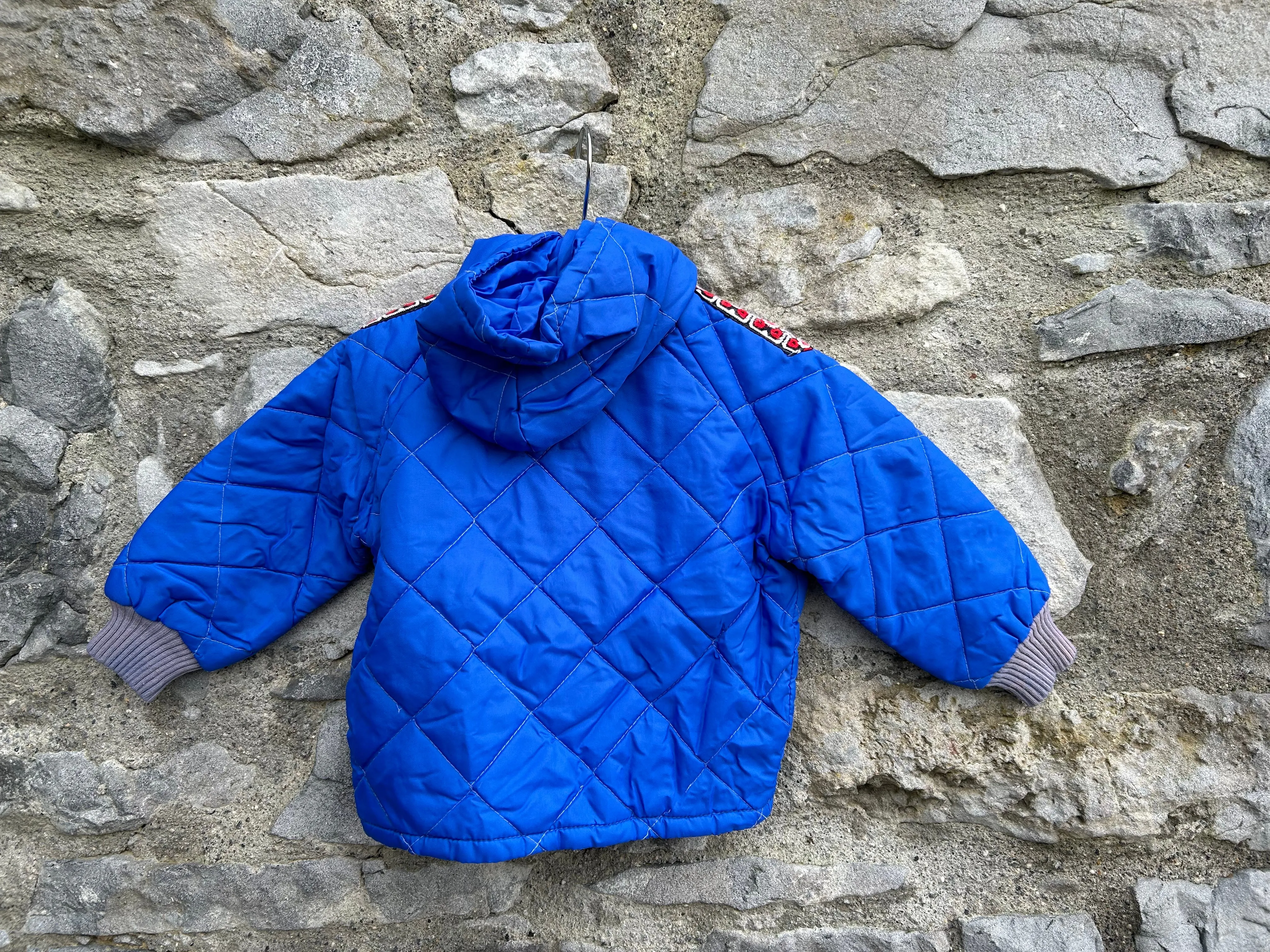 80s blue quilted jacket  6-9m (68-74cm)