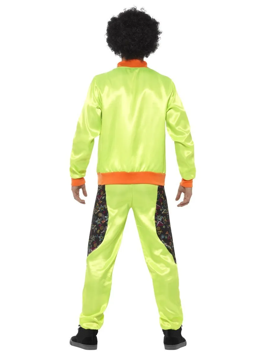 80s Retro Shell Suit Costume Adult Neon Green