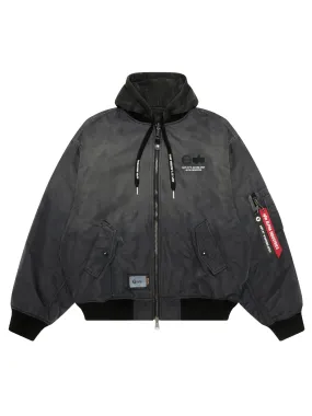 AAPE X ALPHA REVERSIBLE PADDED MA-1 QUILTED JACKET