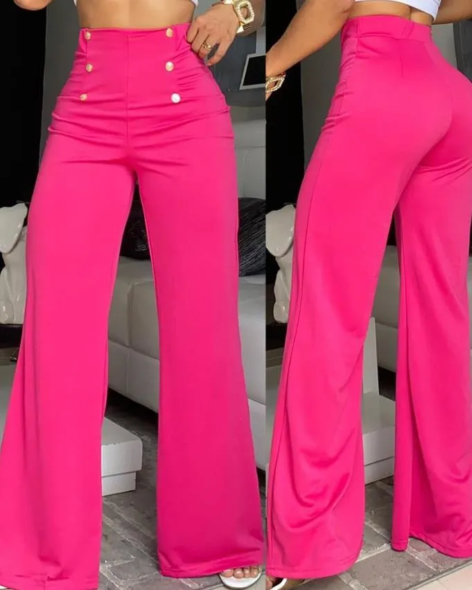 Aayiliyaa Fashion wide leg pants for UK girls