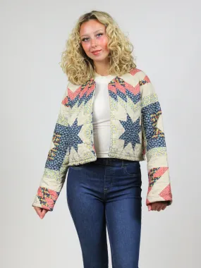 Adeline Patchwork Quilted Crop Jacket