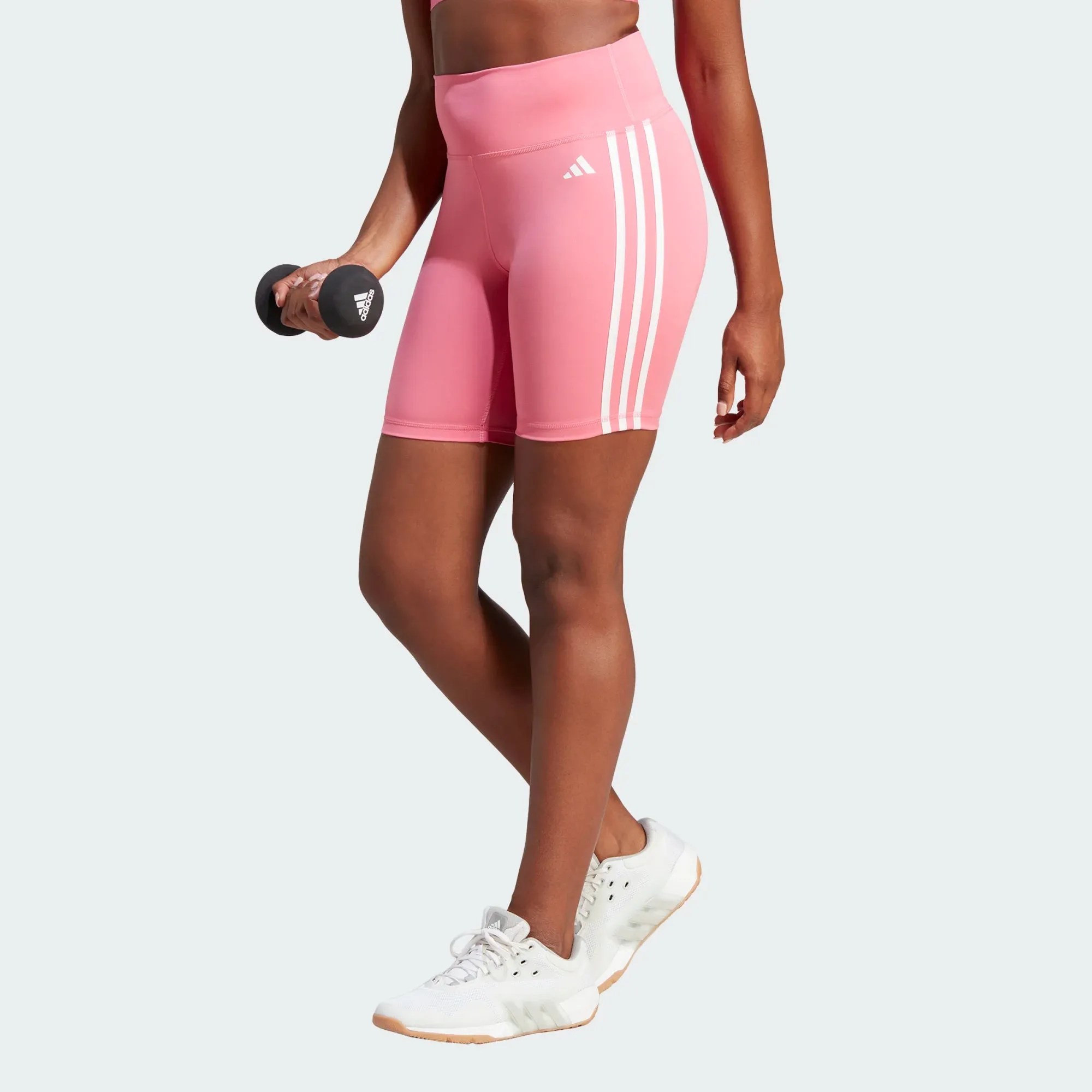 Adidas Training Essentials 3-Stripes High-Waisted Short Leggings