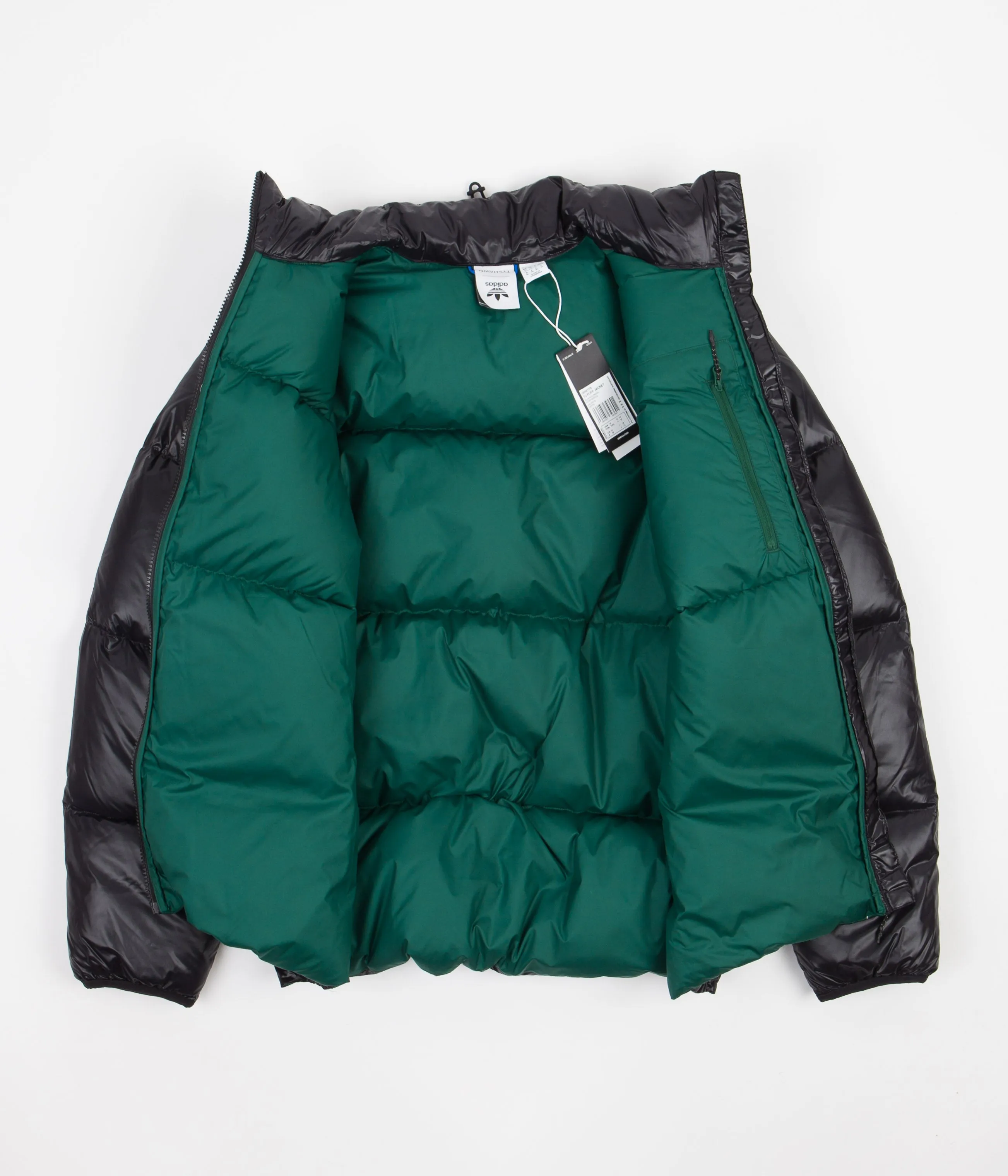 Adidas Tyshawn Puff Jacket - Black / Collegiate Green