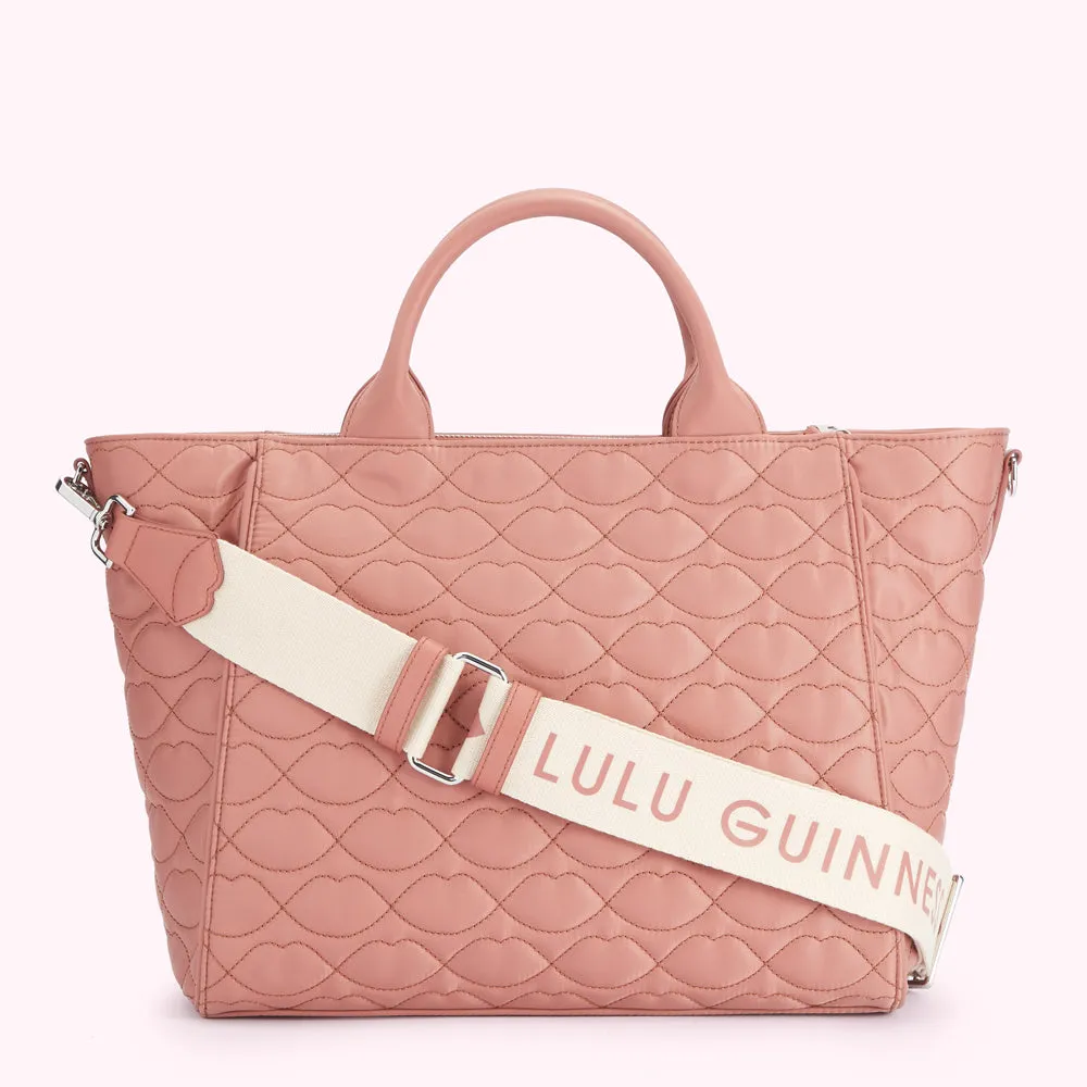 AGATE QUILTED LIPS CARLY TOTE BAG