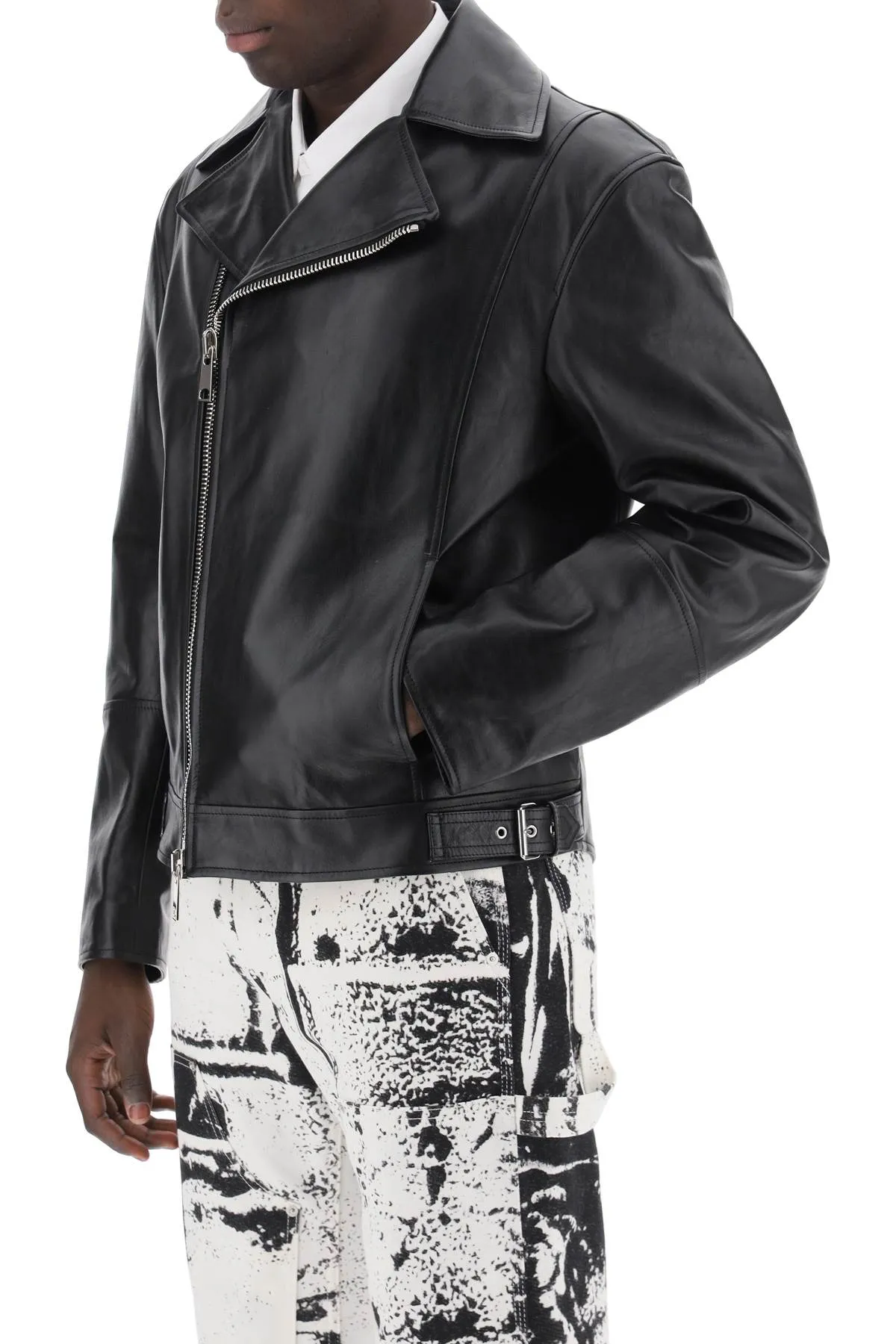 Alexander Mcqueen Nappa Biker Jacket (Size - 48)