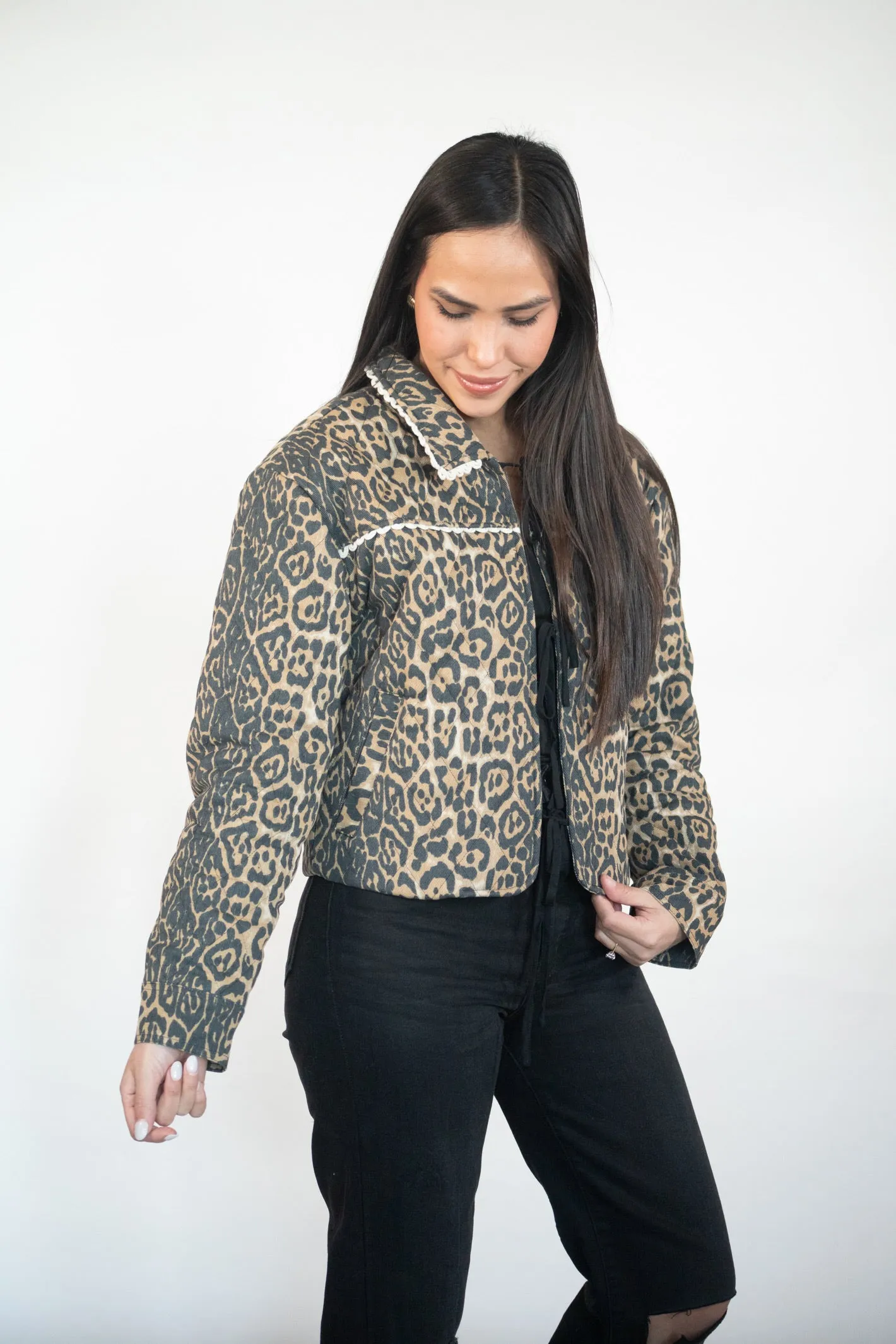 Always Fierce Quilted Leopard Jacket