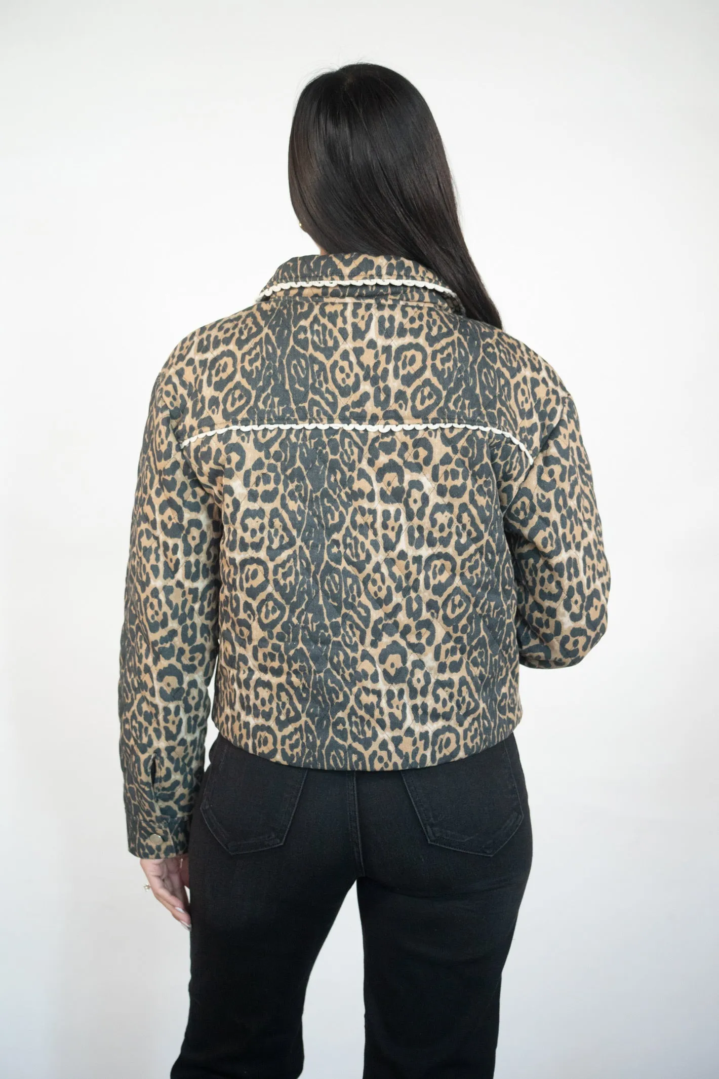 Always Fierce Quilted Leopard Jacket