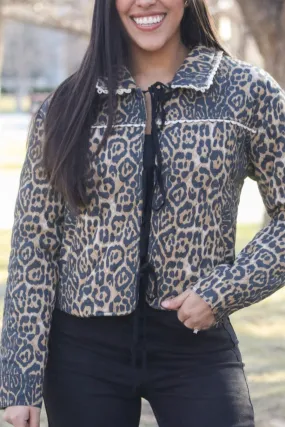 Always Fierce Quilted Leopard Jacket