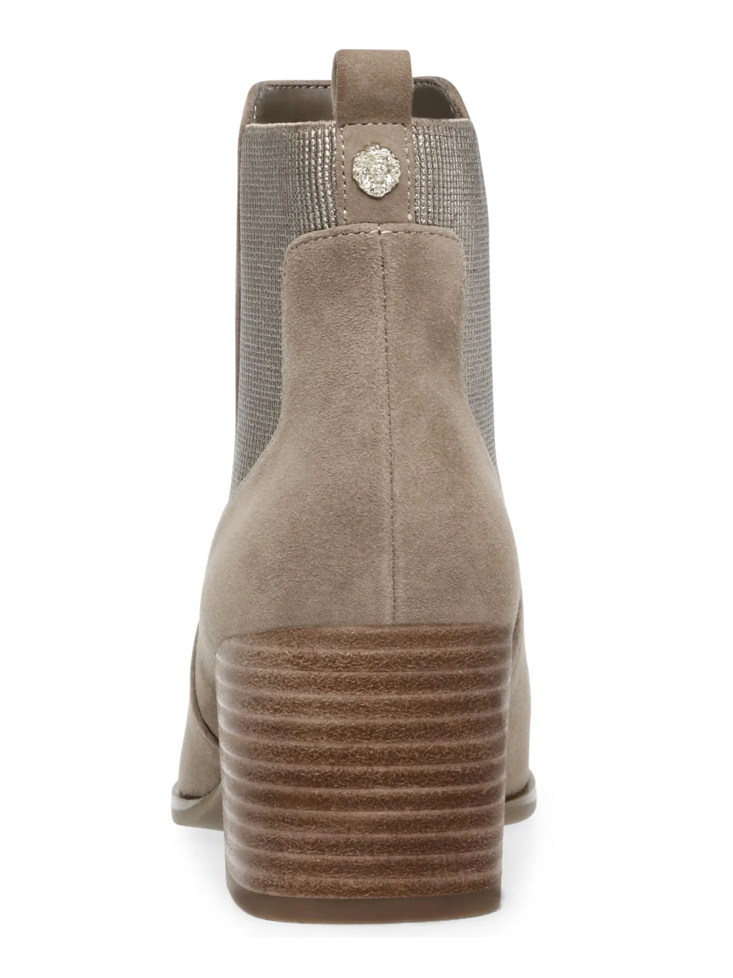 ANNE KLEIN Womens Beige Chelsea Goring At Sides Comfort Breathable Cushioned Parson Square Toe Block Heel Booties M