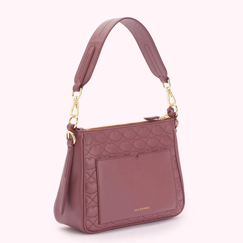 ASTER SMALL QUILTED LIP LEATHER CALLIE CROSSBODY BAG