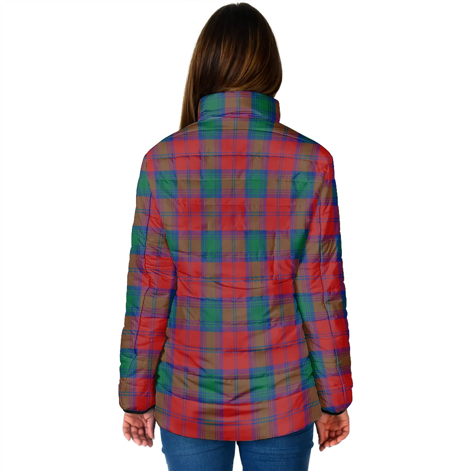 Auchinleck (Affleck) Tartan Padded Jacket with Family Crest