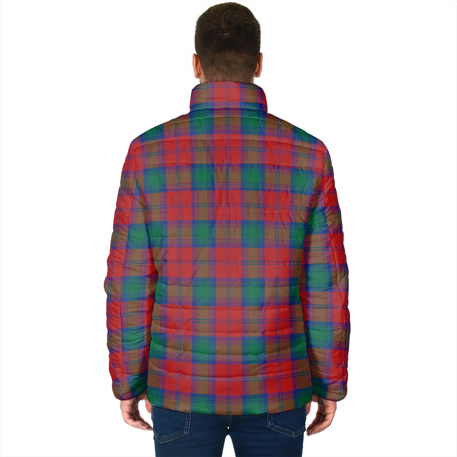 Auchinleck (Affleck) Tartan Padded Jacket with Family Crest