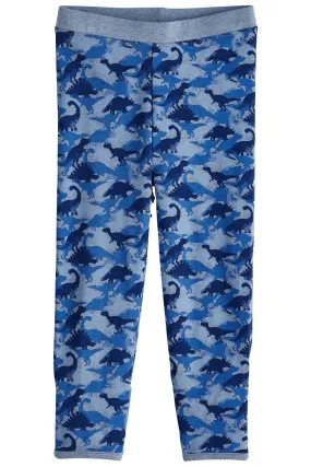 Baby LumaLeo Leggings  |  Light Blue Dino Camo