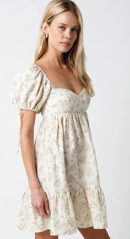 Babydoll Mini Dress- Rose Garden