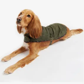 Barbour Quilted Dog Bone Dog Coat in Dark Olive