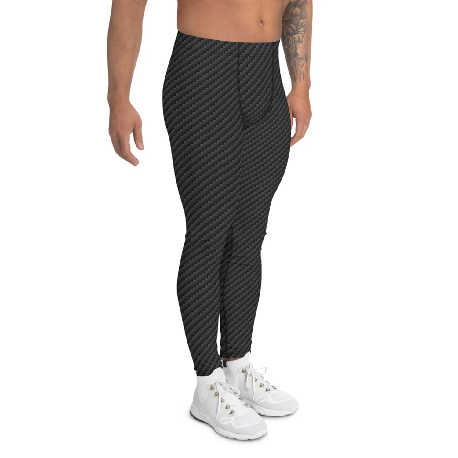 Black Carbon Fiber Leggings