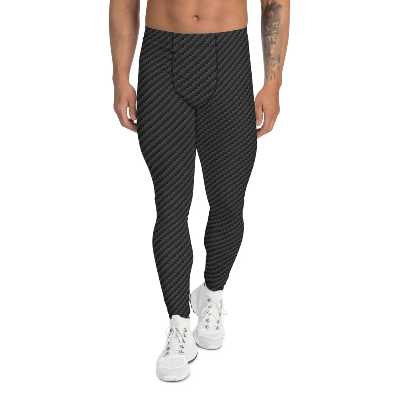 Black Carbon Fiber Leggings