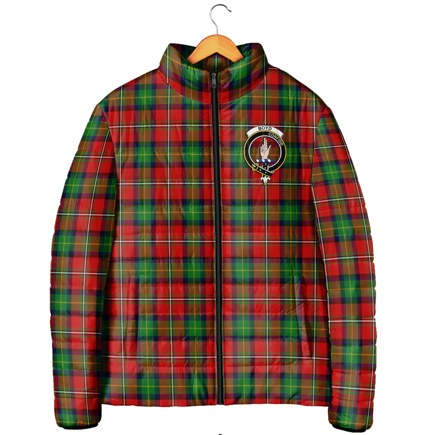 Boyd Tartan Padded Jacket with Family Crest