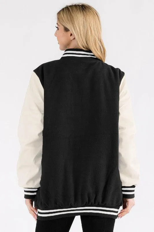 Boyfriend Oversized Letterman Jacket S-3XL