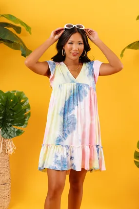 Bright And Bubbly Tie Dye Dress