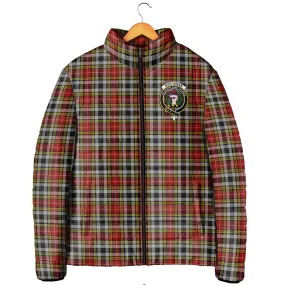 Buchanan Old Dress Tartan Padded Jacket with Family Crest