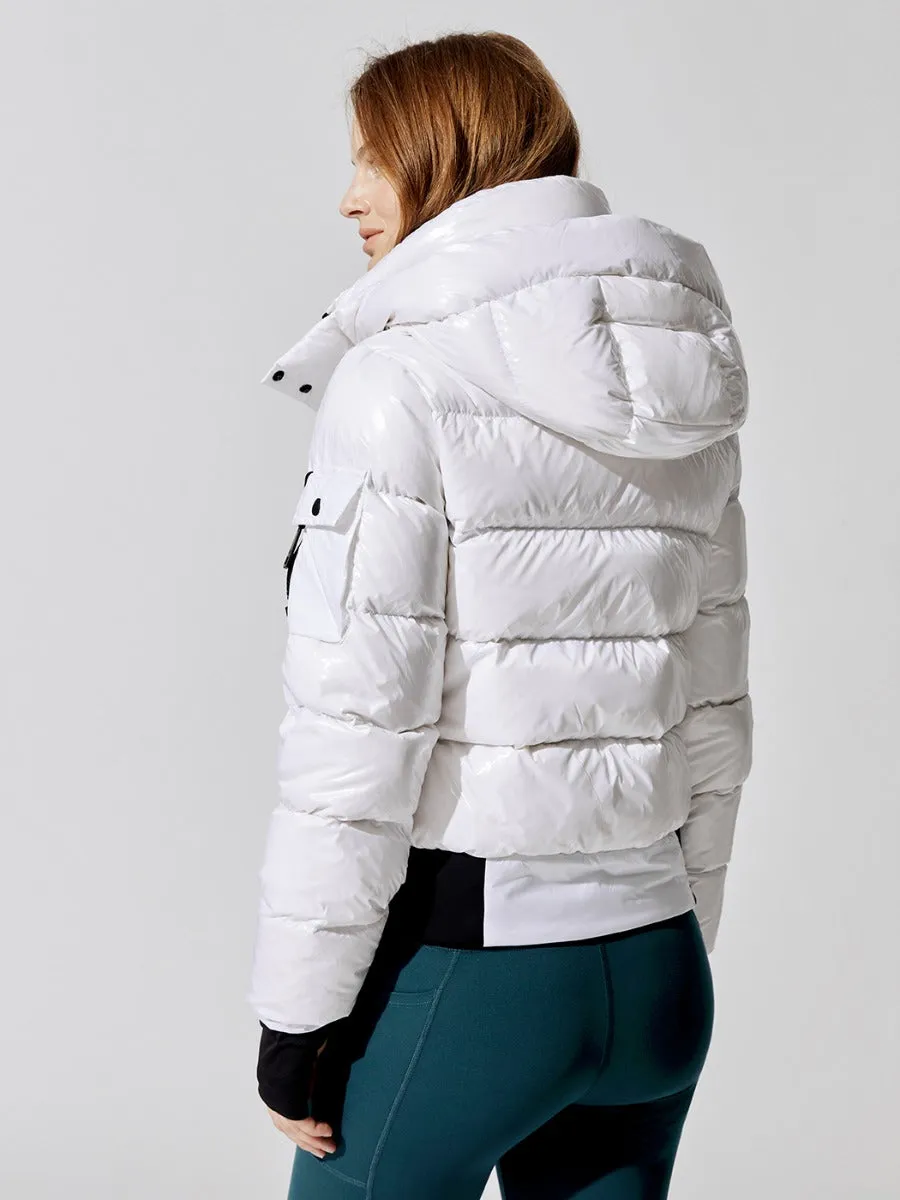 Bungalow Quilted Bomber - Snow