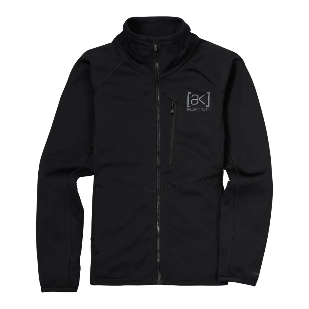 Burton Womens AK Helium Grid Full Zip Fleece - True Black