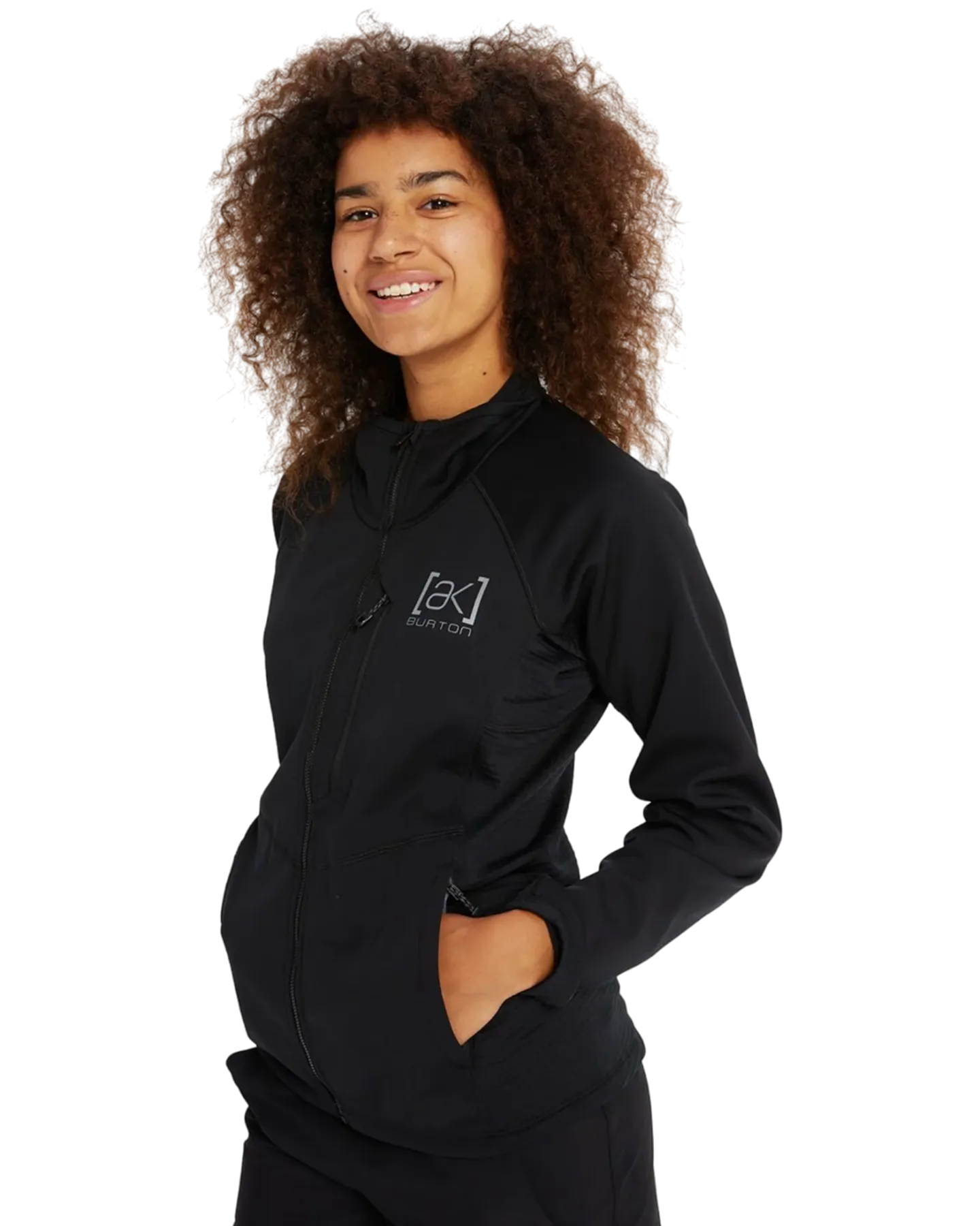 Burton Women's [ak]® Helium Power Grid™ Full-Zip Fleece - True Black