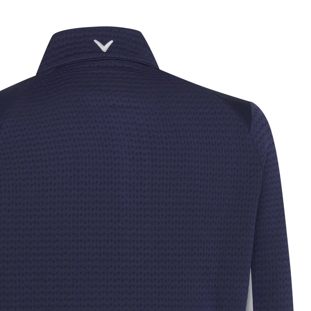 Callaway 1/4 Zip Textured Pullover - Peacoat