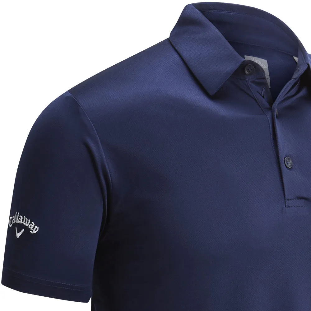 Callaway Swing Tech Solid Print Polo Shirt - Peacoat