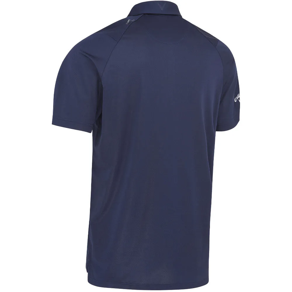 Callaway Swing Tech Solid Print Polo Shirt - Peacoat