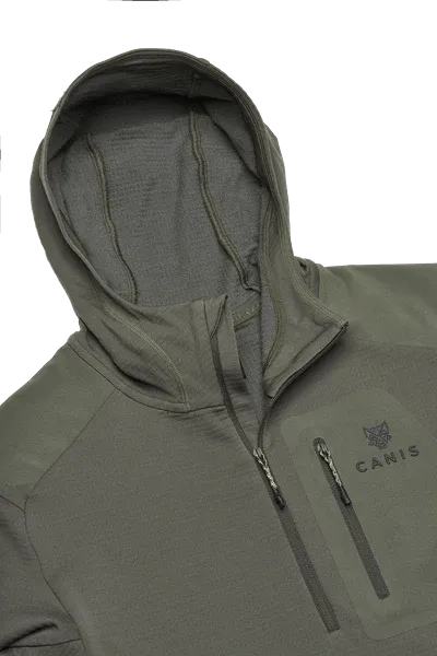 Canis Chamois Fleece Hooded Half-Zip