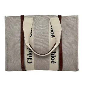 Chlo Canvas Woody Bag Large