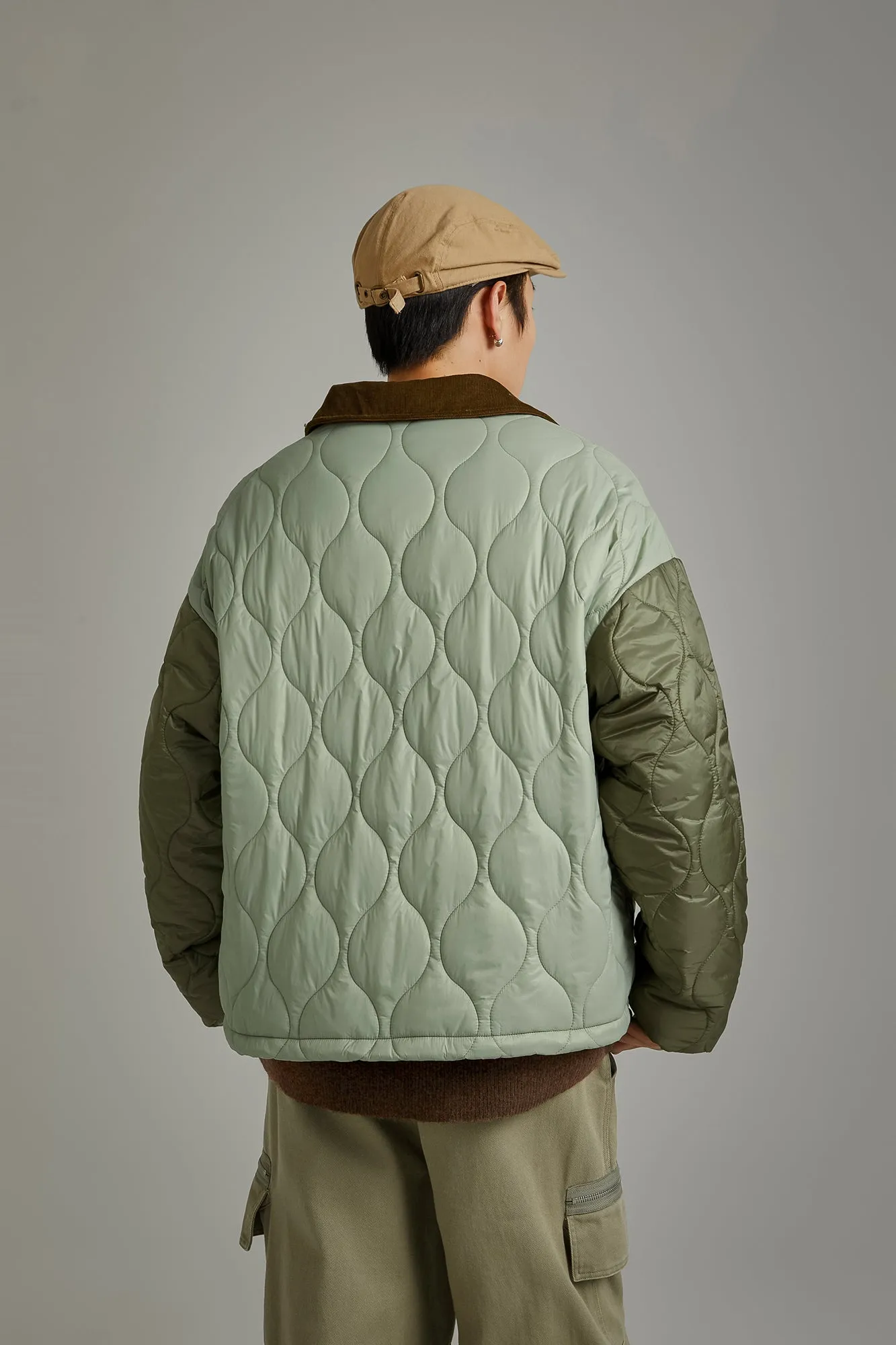 Color Matching Quilted Jacket