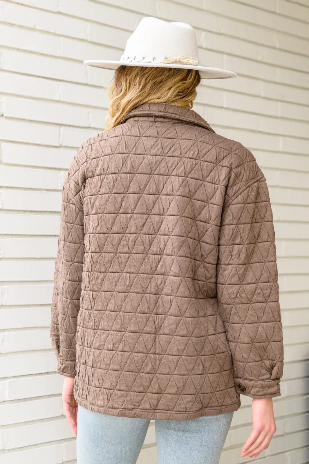 Coming Back Home Mocha Quilted Jacket