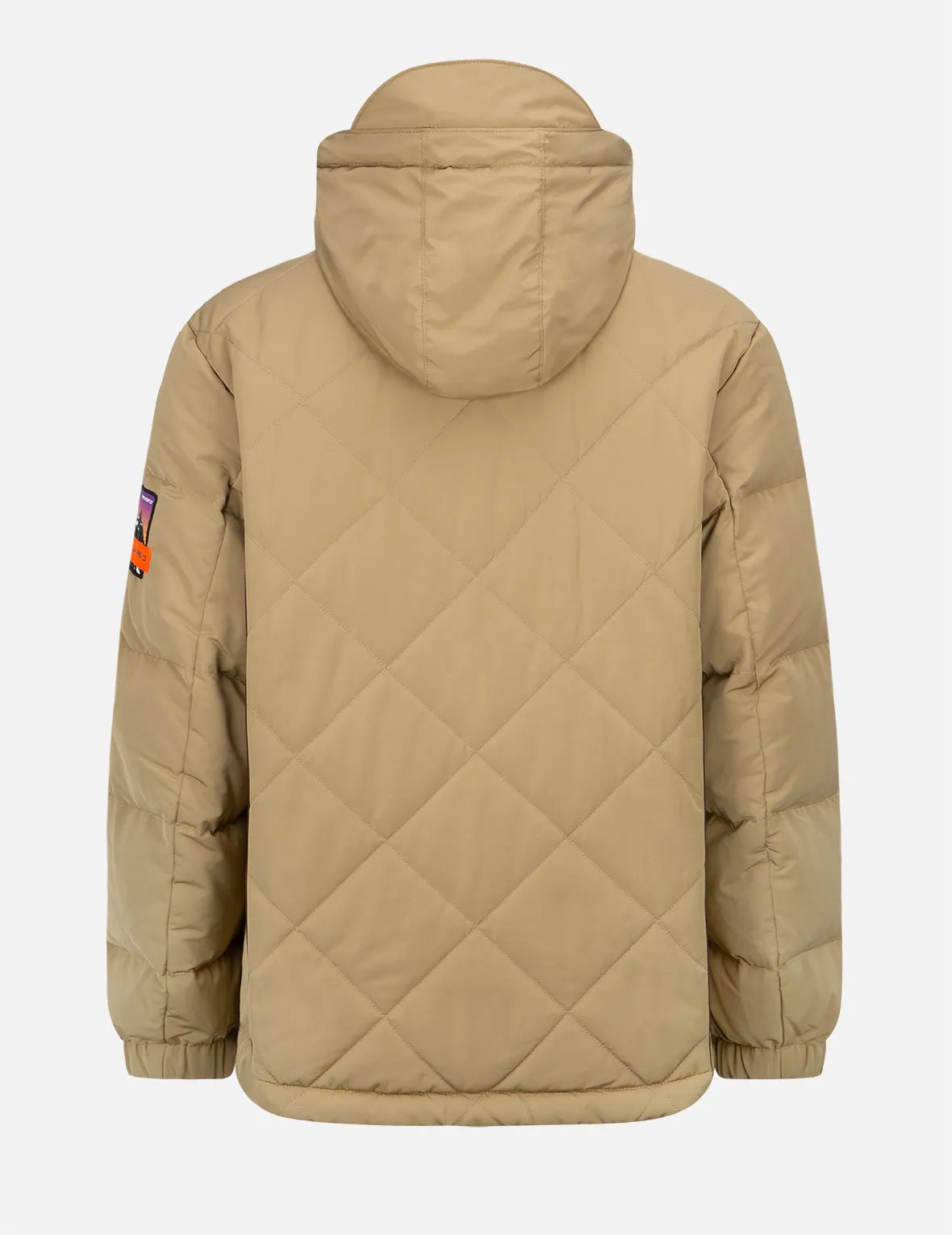 Contrast Webbing Strap Quilted Down Jacket