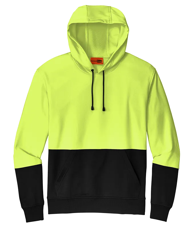 CornerStone Hi Visibility Men's Custom Fleece Pullover Hoodie