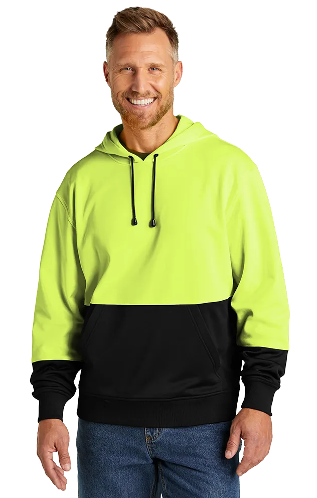 CornerStone Hi Visibility Men's Custom Fleece Pullover Hoodie