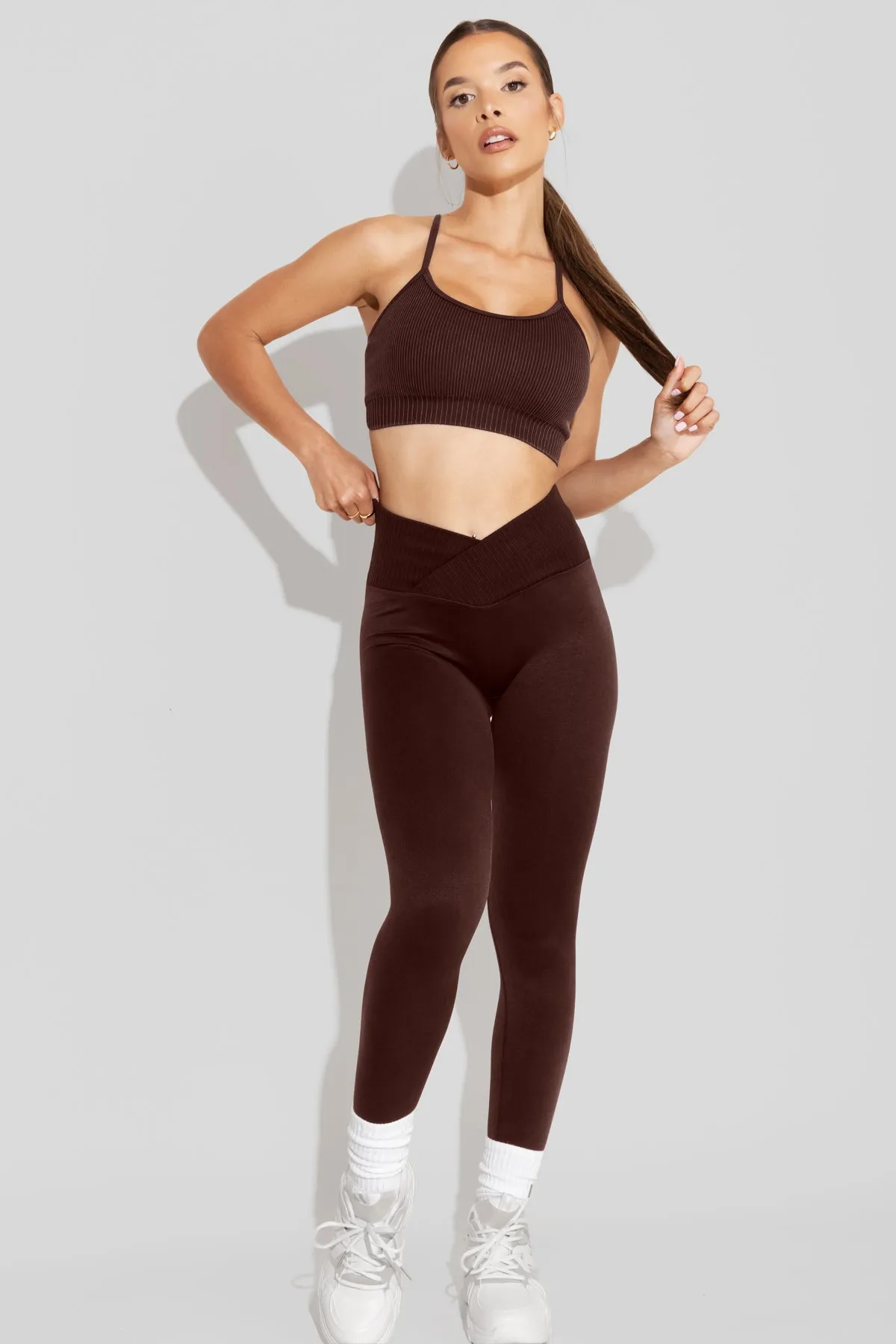 Crisscross Hourglass® Seamless Legging - French Roast