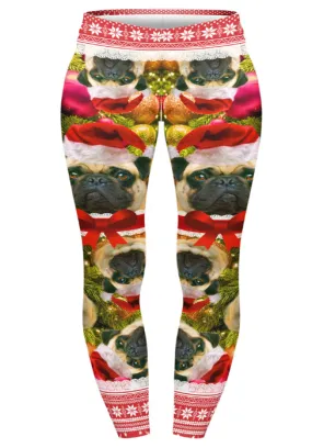 Curve Leggings (14-18 UK Size) - Merry Pugmas