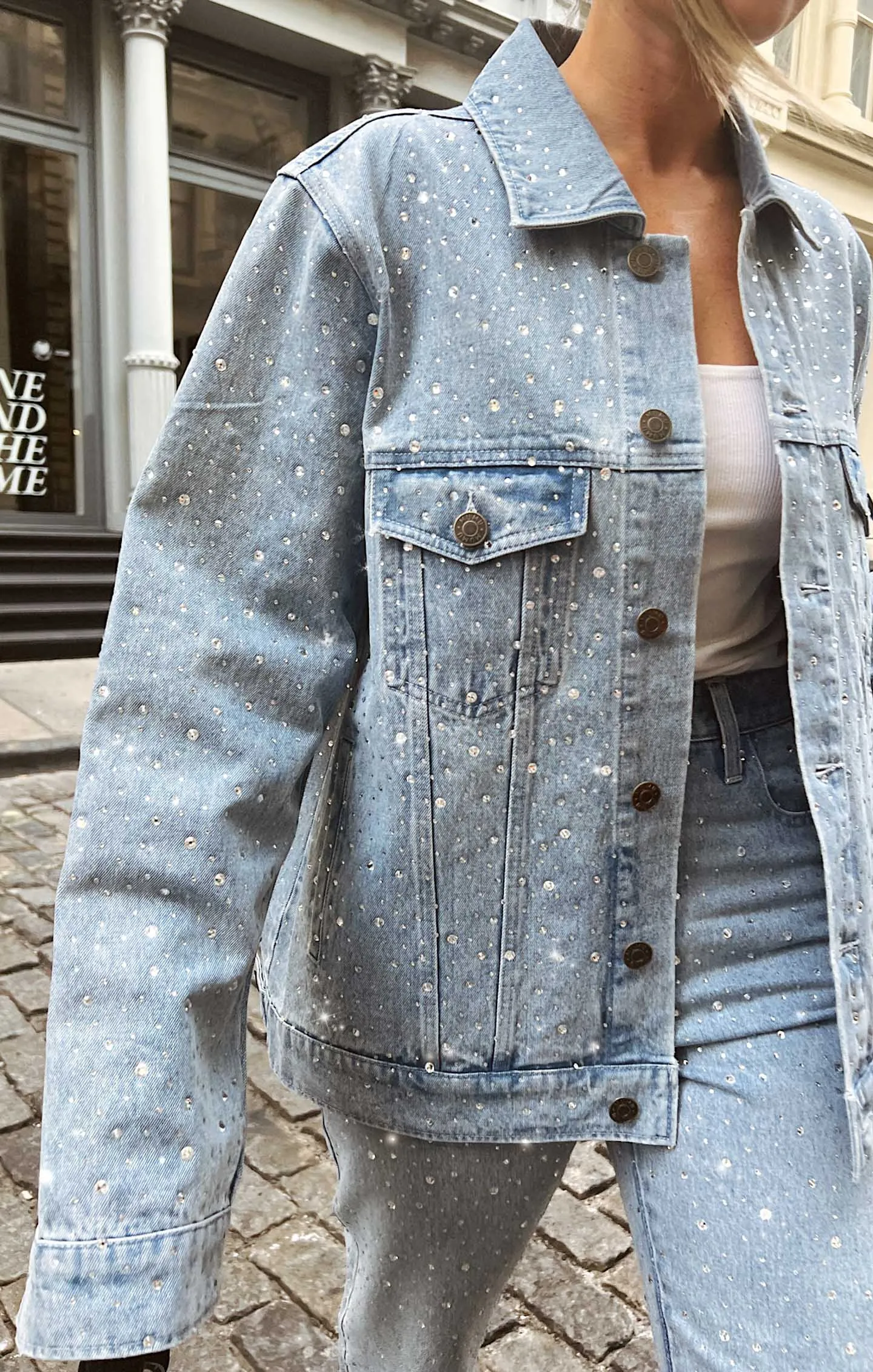 Dover Denim Jacket ~ Embellished Indigo