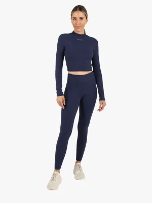 Drive H.Rise Rib Legging, Midnight Blue