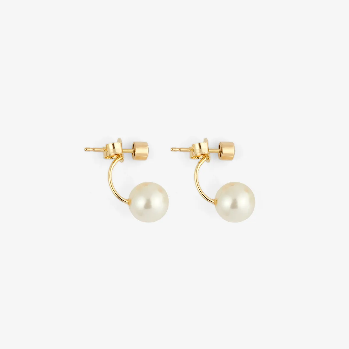 E7102PW | White Pearl Diamond Darling Studs