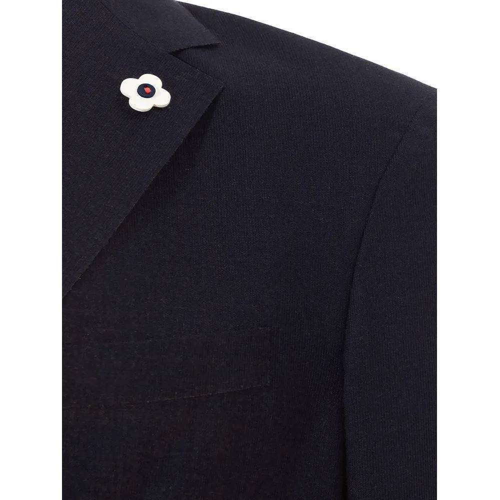 Elegant Blue Cotton Lardini Jacket