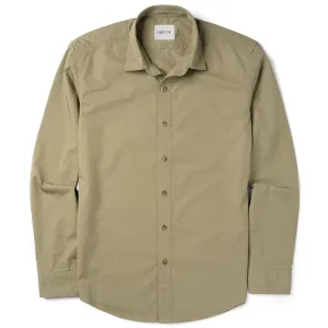 Essential Spread Collar Casual Shirt - Light Fatigue Cotton Twill