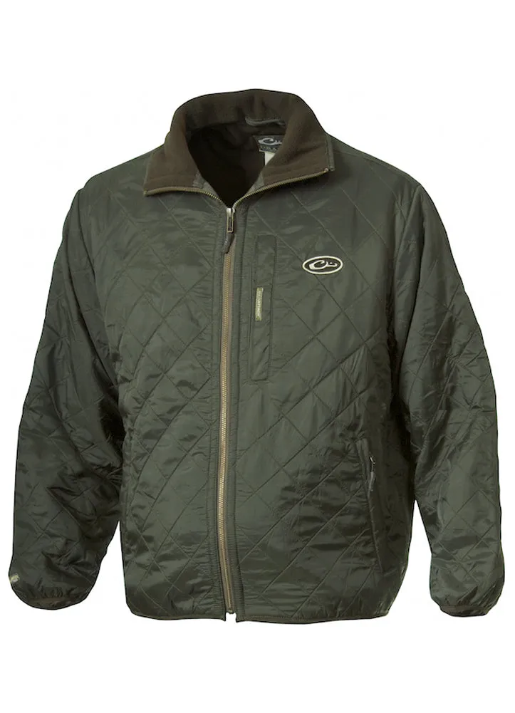 Fl Lined Quilted Jacket in Olive by Drake