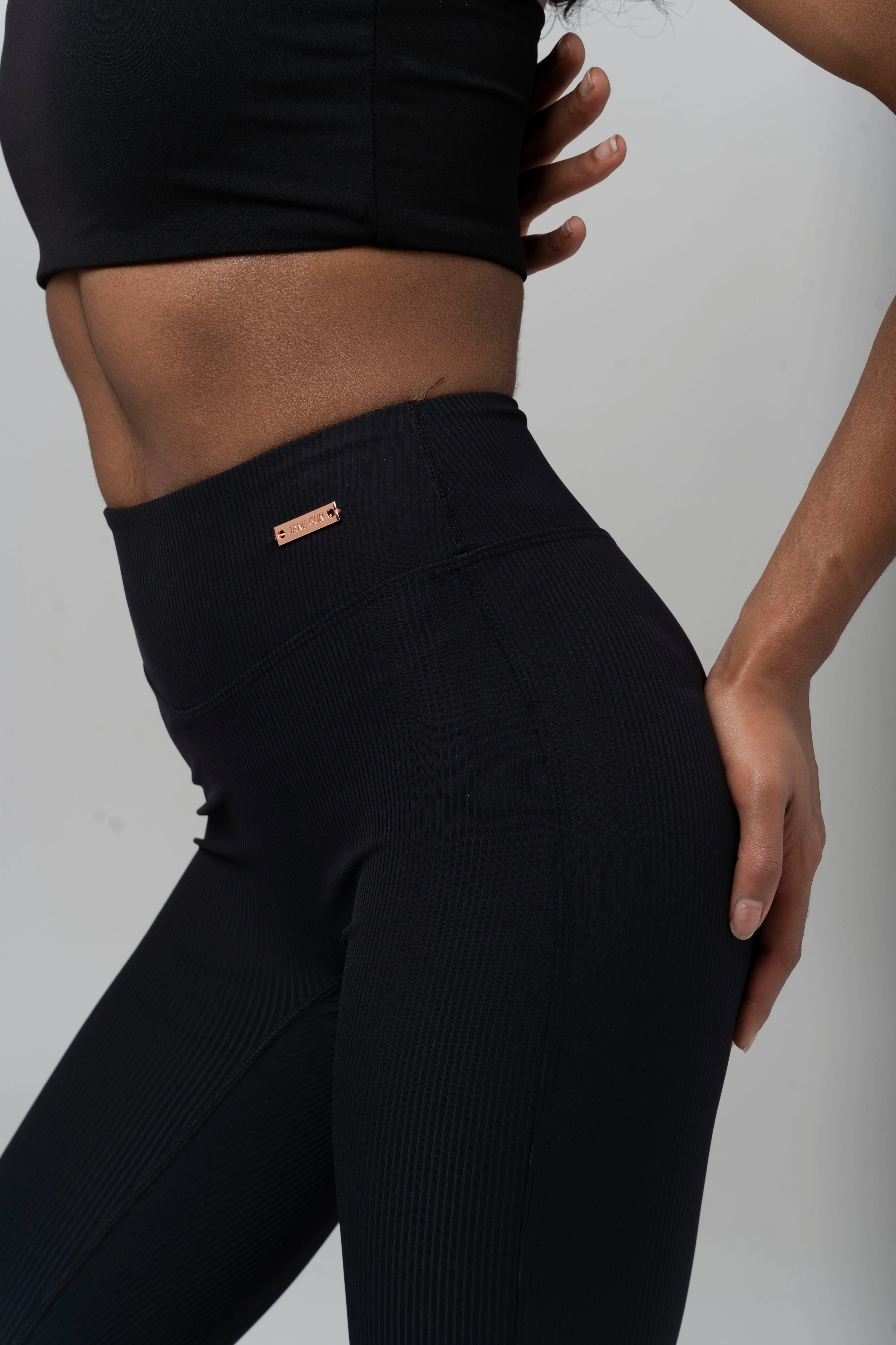 Flared Leggings - High Waist Black