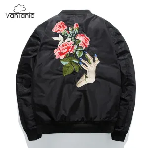 Floral New Retro Bomber Jacket Men